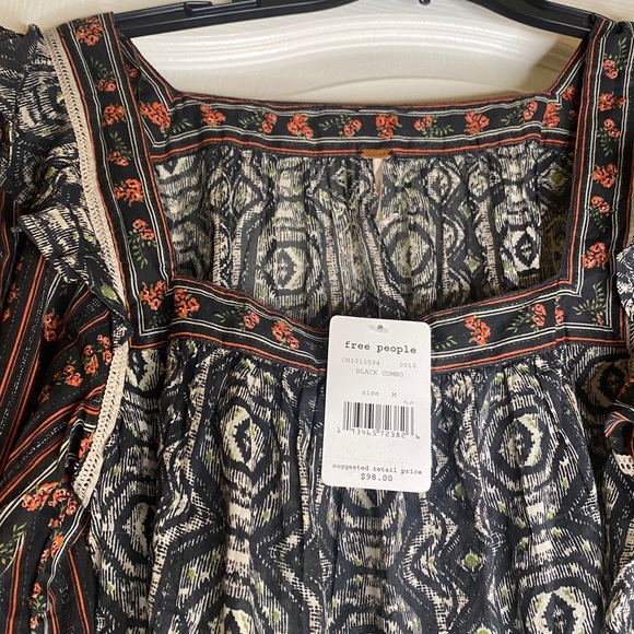 Free People Mostly Meadow Blouse Size M - Picture 3 of 7